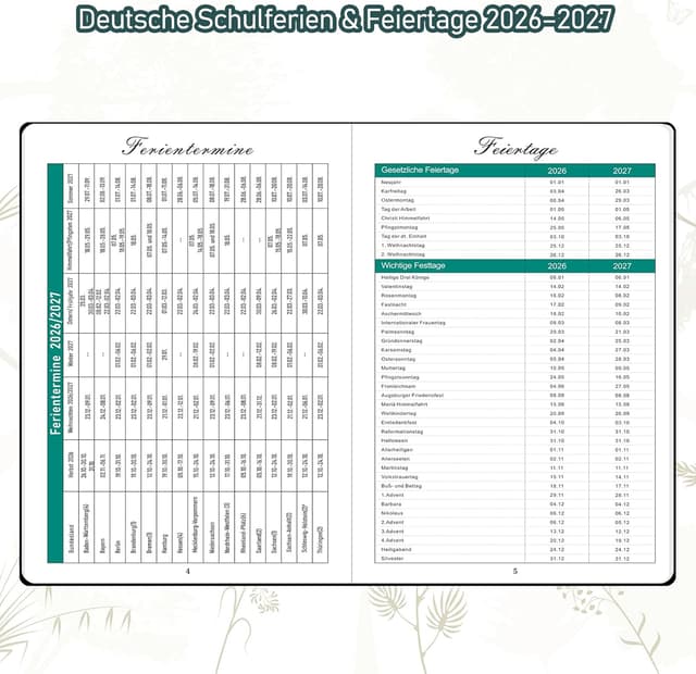 Thumbnail 4 de ZXHQ Lehrerplaner 2026–2027 A5+ mit 208 Seiten