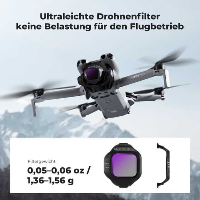 Thumbnail 6 de K&F CONCEPT Mini 5 Pro Filterset (4 Stück) – CPL, UV, ND8, ND16
