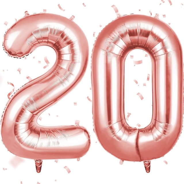 Imagen de OFFCUP Zahlen Luftballon 20 Roségold 101 cm en OfertitasTOP