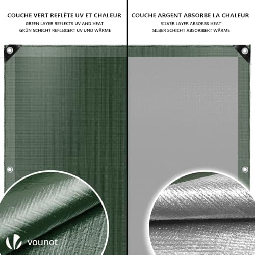 Thumbnail 5 de VOUNOT Lona impermeable 2x3 m 240 g/m² 🌧