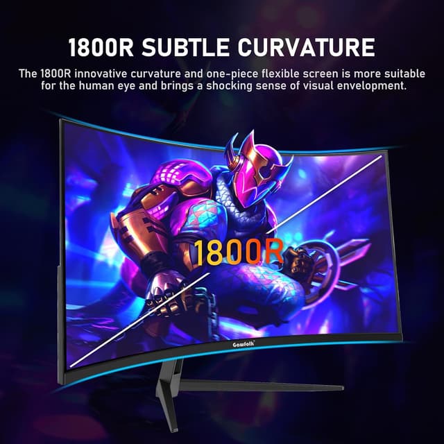 Thumbnail 2 de Gawfolk 32 Inch Curved 1800R Gaming Monitor