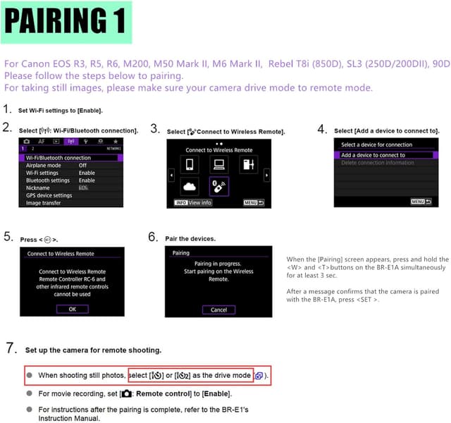 Thumbnail 4 de AODELAN BR-E1A Wireless Shutter Remote for Canon