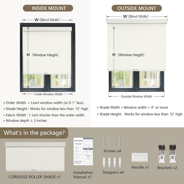 Thumbnail 2 de SUNOFF Cordless Blackout Roller Shades 27.5"