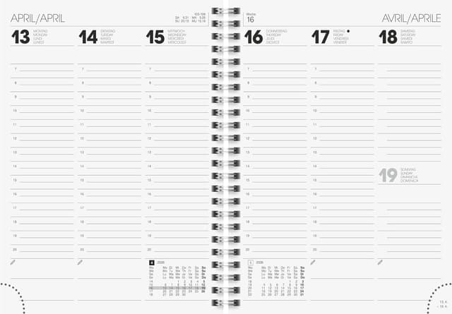 Detalle de A5 Buchkalender 2026 von BRUNNEN 796