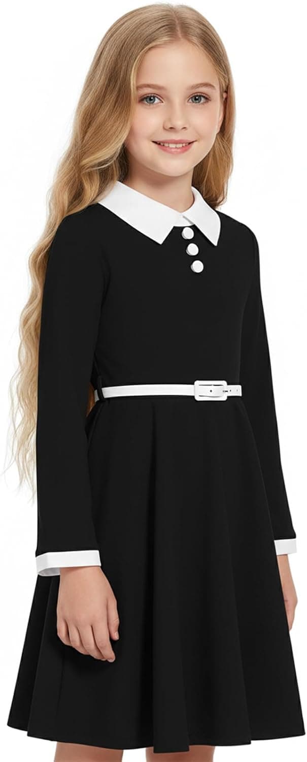 Detalle de JiAmy Girls Long Sleeve Dress 4–12 years