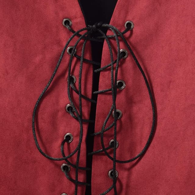 Detalle de GRACEART Renaissance Médiéval : gilet homme réversible pirate, idéal déguisement