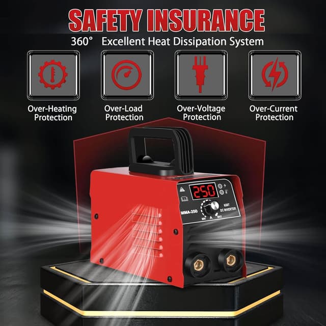 Detalle 2 de GNI Super MINI Welding Machine (250Amp) 110V Stick Welder Kit with 20 Rods, Hot Start & Anti-Stick