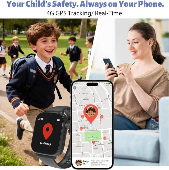 Detalle 2 de BJLBOJEY 4G Kids Smart Watch GPS tracker
