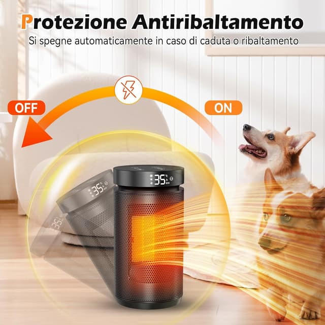 Thumbnail 5 de Stufetta elettrica basso consumo termoventilatore 12H con termostato