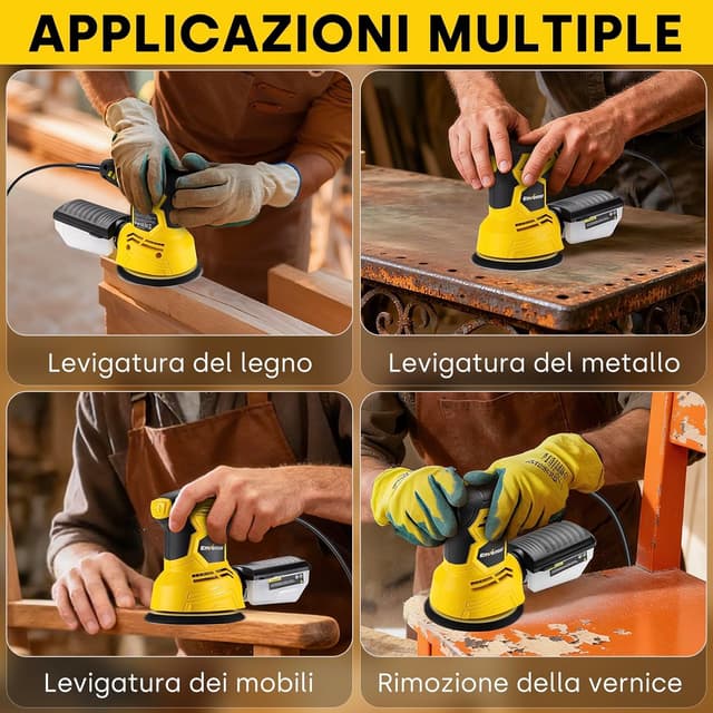 Thumbnail 5 de Enventor Levigatrice Orbitale 300W per fai da te 📐