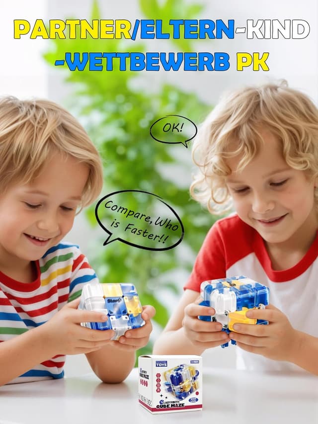 Thumbnail 5 de DealKits 3D Zauberwürfel & Labyrinth Kugel – komplexes Würfel-Puzzle mit rollenden Kugeln (6,9 cm)