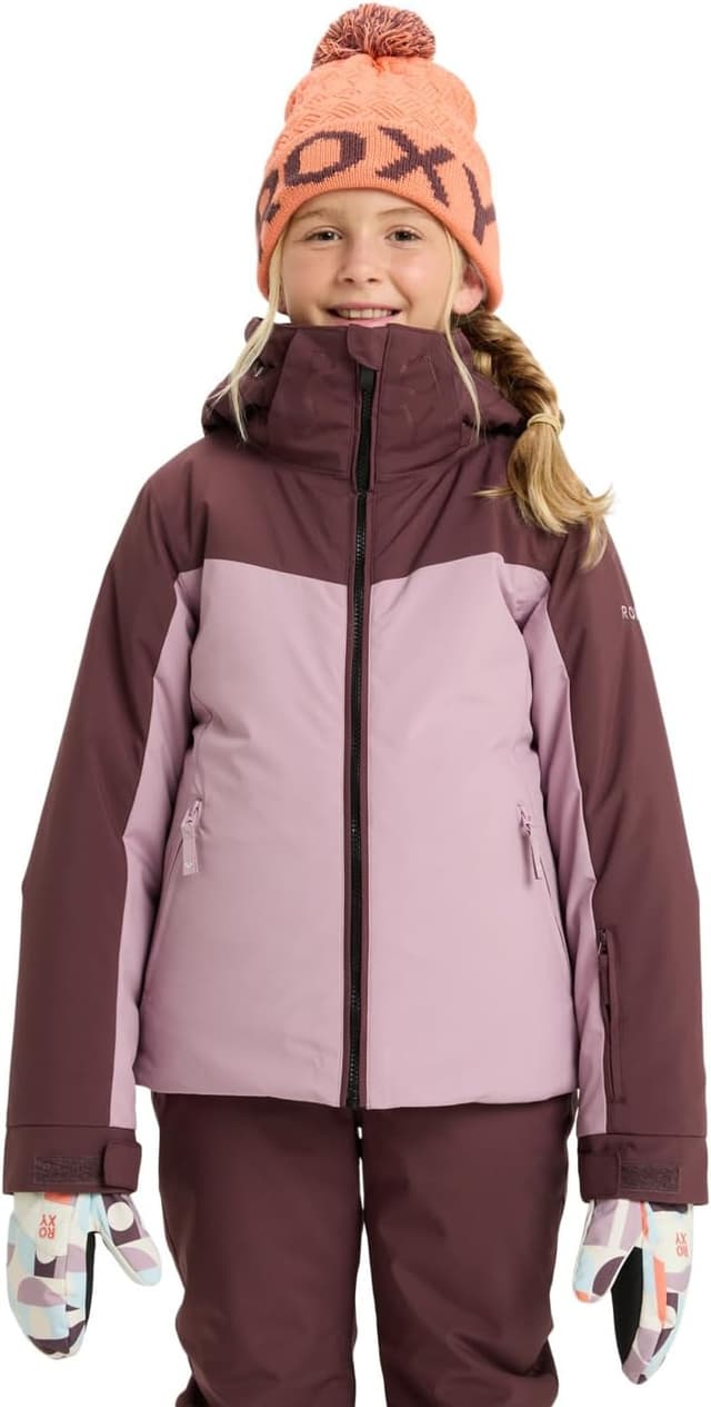 Detalle de Roxy Free Jet Block Girl Jacket Jacke für Mädchen (1er Pack) – mit durchgehendem Reißverschluss