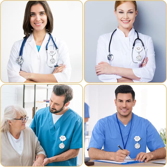 Thumbnail 5 de Vicloon Krankenschwester Armbanduhr Einziehbare 2er Set