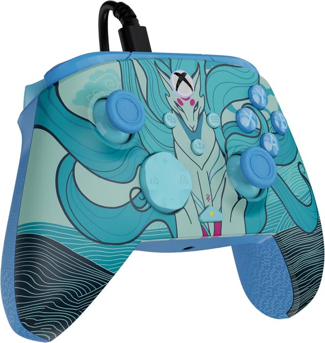 Thumbnail 6 de Turtle Beach Rematch Advanced Blue Kitsune wired gaming controller (Xbox & PC) with powered glow and Hall-Effect triggers