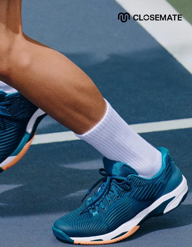 Detalle 2 de CLOSEMATE Mens Crew Sport Socks (6 Pairs) with Cushioning, Breathable Mesh & Non-Slip Fit