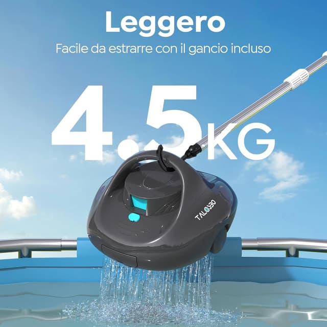 Thumbnail 6 de TALOSBO PLECO SE: robot per piscina con ricarica rapida e doppia trazione, fino a 80 m²