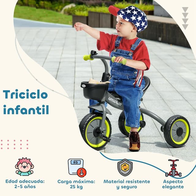 Thumbnail 2 de AIYAPLAY triciclo 2–5 años 70,5x53x58 cm