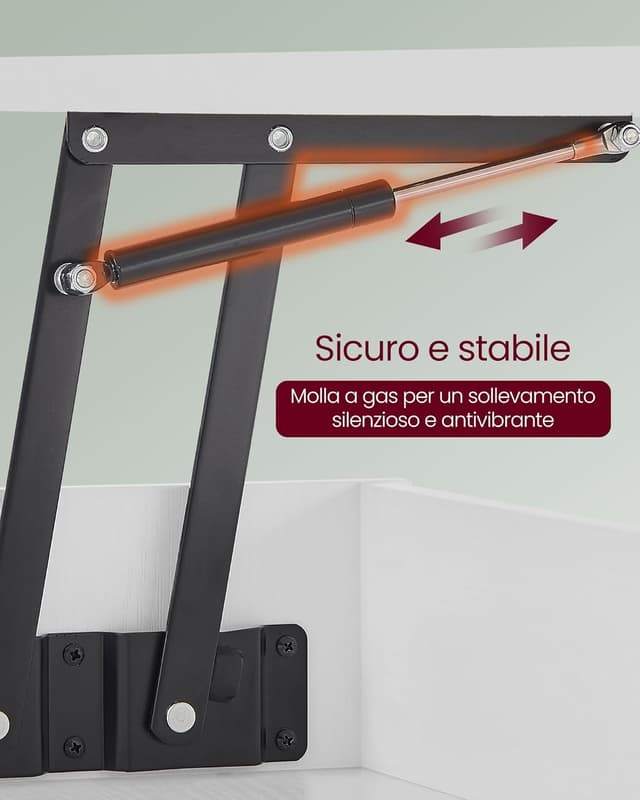 Detalle de VASAGLE tavolino elevabile 100 kg LCT267