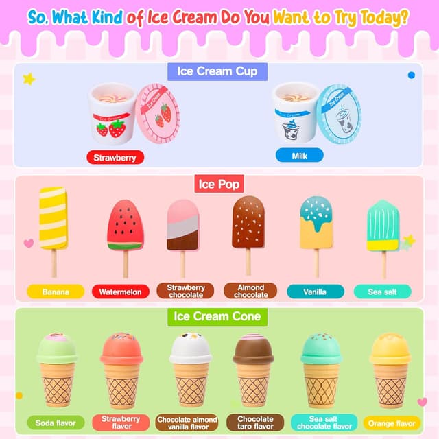 Thumbnail 2 de WIKITOT Ice Cream Toys 51 Pieces