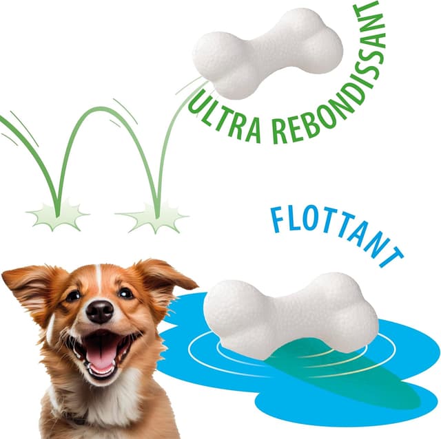 Detalle de Ferplast CRAZY BELL Jouet pour chien en caoutchouc naturel : distributeur de croquettes ou friandises à mâcher, orange