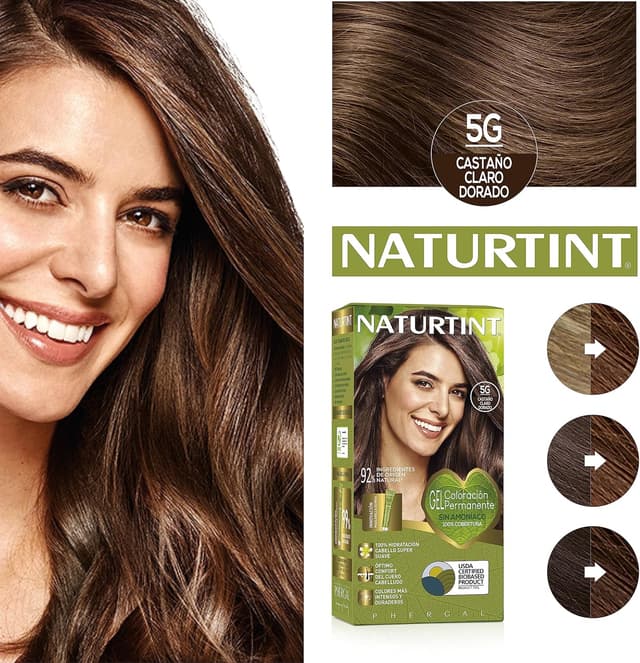 Detalle 2 de NATURTINT Biobased 5G Castaño Claro Dorado 🌿 Tinte Duradero