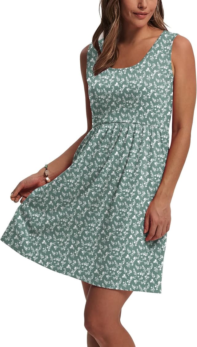 Thumbnail 2 de WIHOLL Women’s Summer Dress 2026 A-Line Sleeveless Sundress with Pockets
