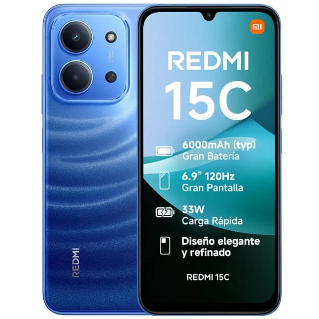 Detalle de Xiaomi Redmi 15C 4GB/128GB 6,9" 120Hz 6000 mAh Azul (versión importada)