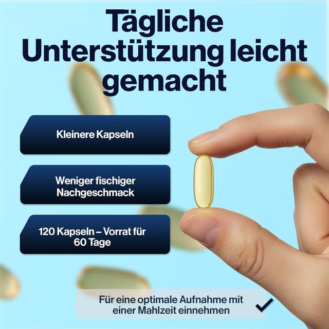 Thumbnail 4 de Omega 3 Hochdosiert 80% Fischöl 120 Kapseln