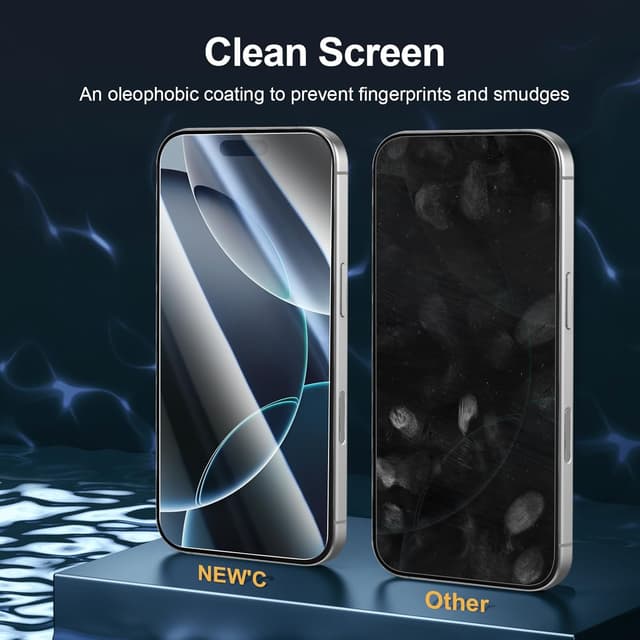 Thumbnail 4 de NEW'C iPhone 17 Pro Max 3-pack tempered glass screen protectors