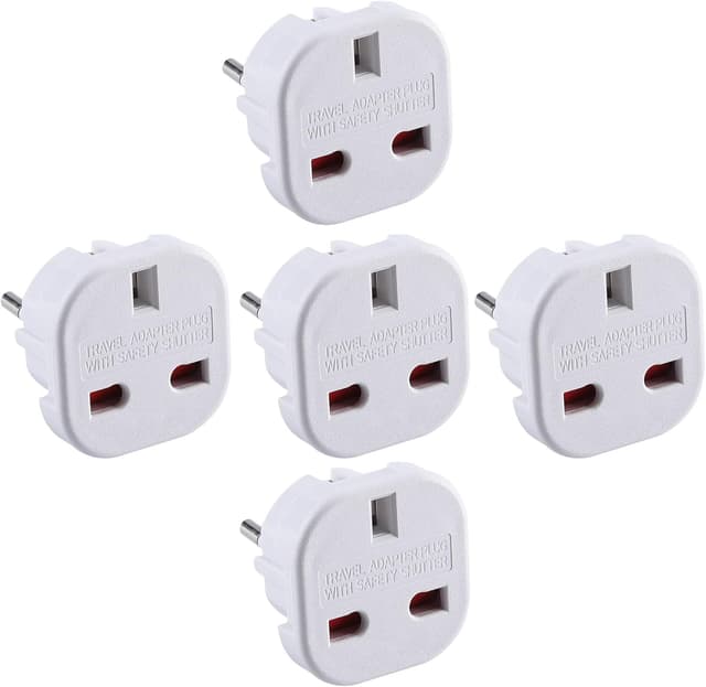 Detalle de DAPTER 5 Pack UK to EU Plug Adapter 10A