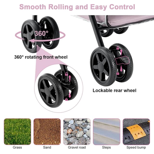 Detalle 2 de Joyfultails Hundebuggy Faltbar 20 kg