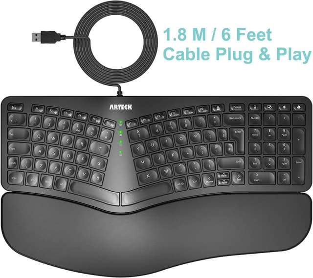 Detalle 1 de Ergonomic USB keyboard split design
