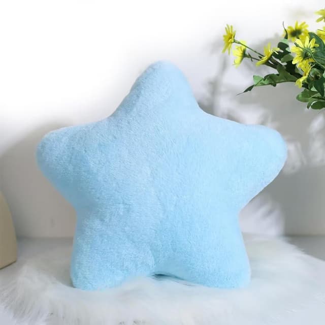 Detalle de Bettschlange Kuschelkissen Kinder Stern 60x60 cm Himmelblau