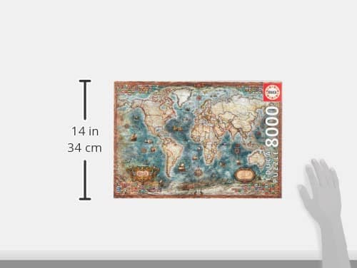 Detalle 2 de Educa Puzzle 8000 Piezas Mapamundi Histórico 🧩 Para Adultos