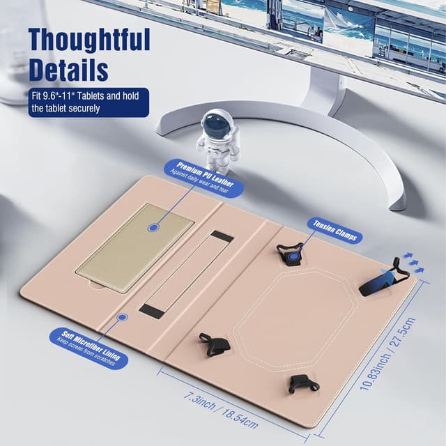 Detalle de TiMOVO Universal Case for 10.1 Inch Android Tablet with Pen Loop (Champagne Gold)