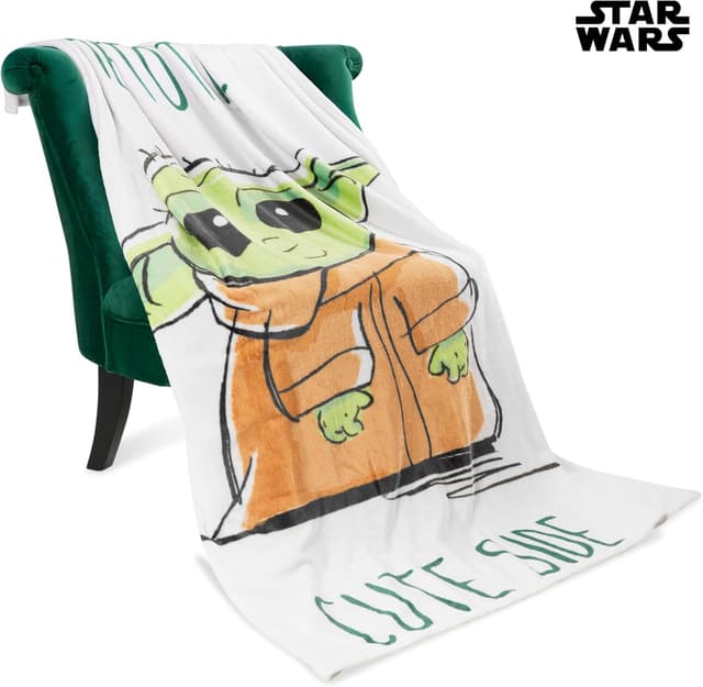 Detalle 1 de Disney Manta Sofa Stitch y Baby Yoda 🛋️ Súper Suave 150x130