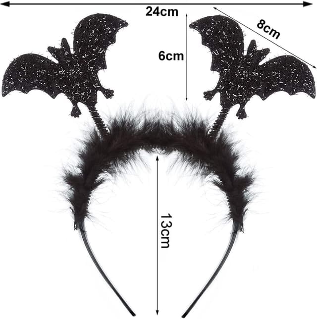 Thumbnail 1 de Hatstar Haarreif Fledermaus Glitzer 🎭