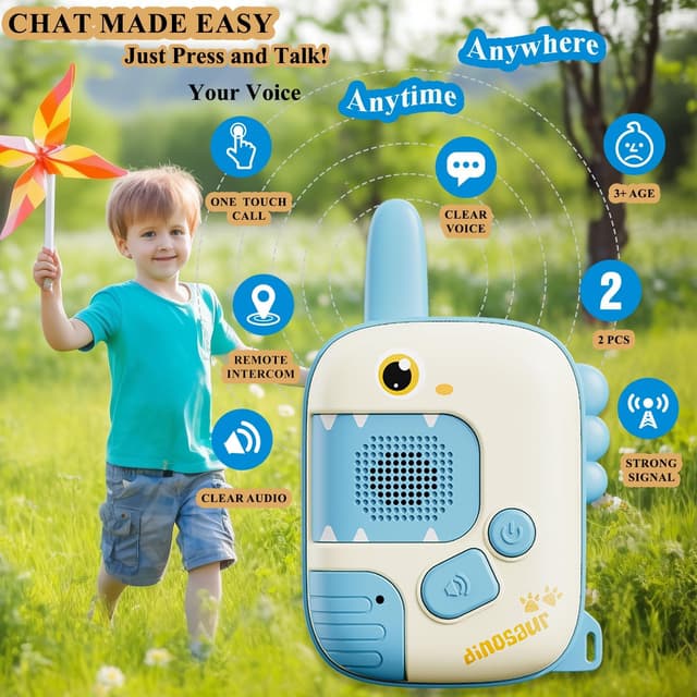 Detalle 2 de Dinosaur Walkie Talkies 1000ft Range