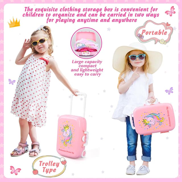 Thumbnail 6 de 16-Piece Princess & Mermaid Dress-Up Costume Set for Little Girls (Princess Role Play Gift)