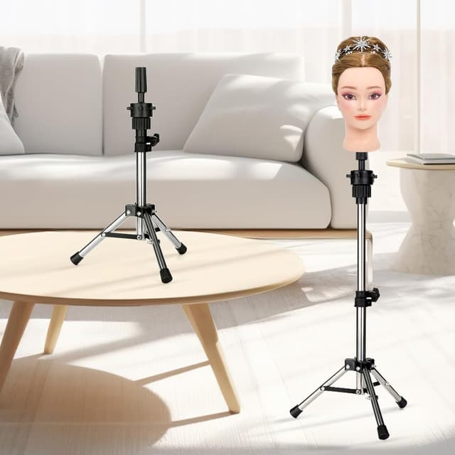 Detalle 2 de Neverland Mini Wig Stand Adjustable Tripod Head Stand (36.5–57cm)