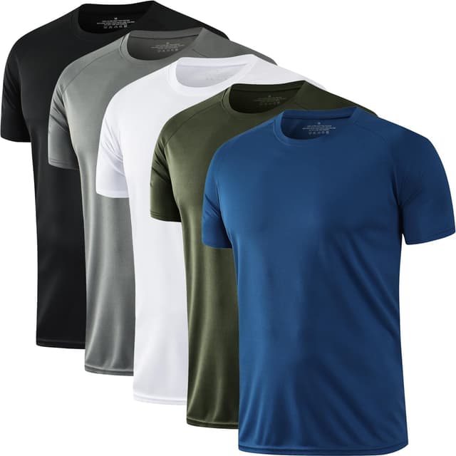 Detalle de HOPLYNN 3/5 Pack Running Shirts 100% Polyester