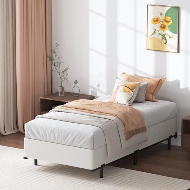 Detalle 2 de SHLAND Twin Box Spring (9-Inch High Profile) Metal Frame Mattress Foundation with Fabric Cover