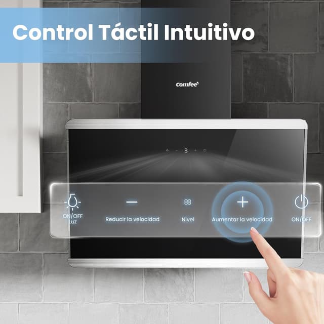 Detalle 2 de Comfee CH60J64ET4A2B campana 380 m³/h