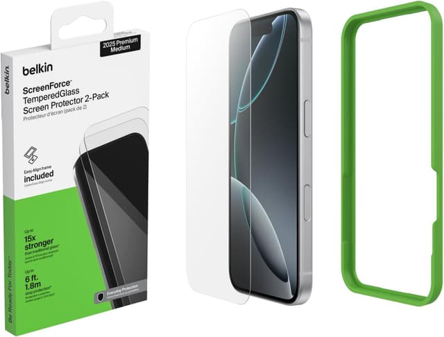 Detalle de Belkin ScreenForce iPhone 17 Pro Tempered Glass