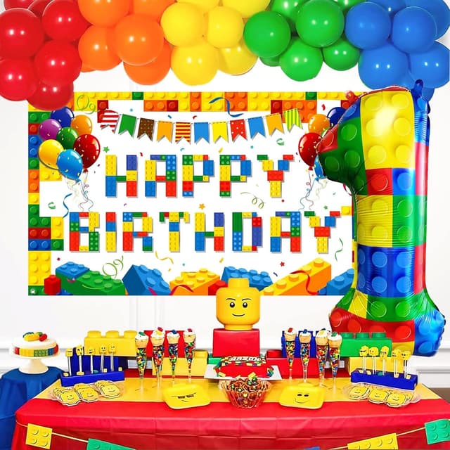 Detalle de CHANGZHONG 32 Inch Building Block Number 2 Foil Mylar Balloon (helium or air) for 2nd birthday