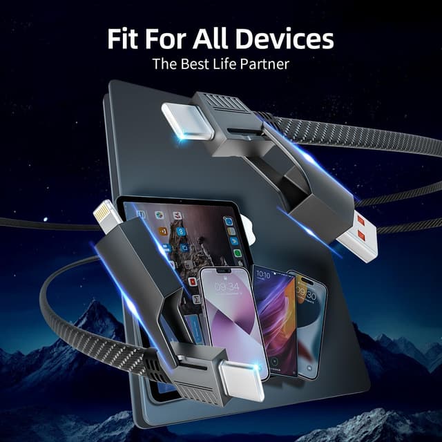 Thumbnail 6 de USB C Cable 4‑in‑1 240W 5ft Fast Charging