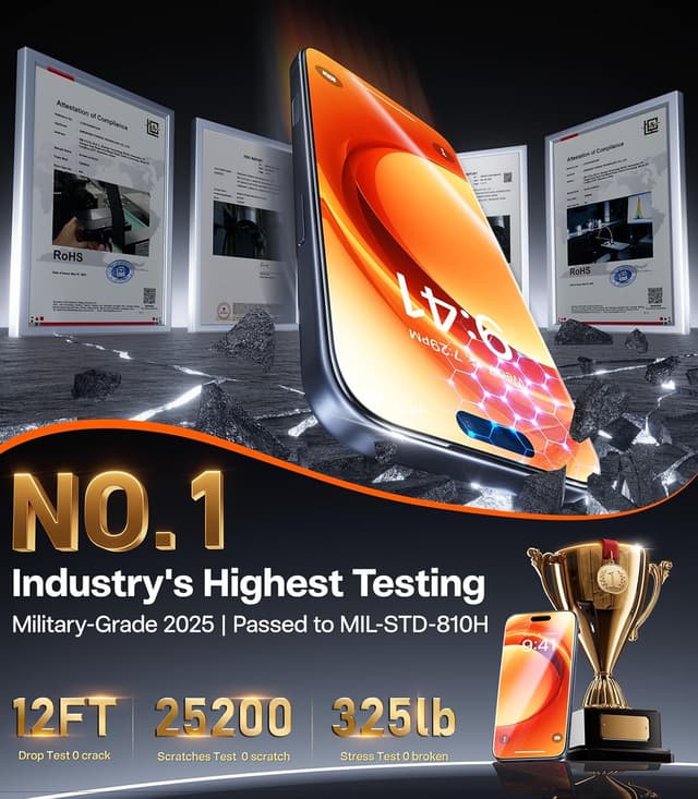 Detalle 2 de TORRAS Unbreakable iPhone 17 Pro screen protector 6.3-inch