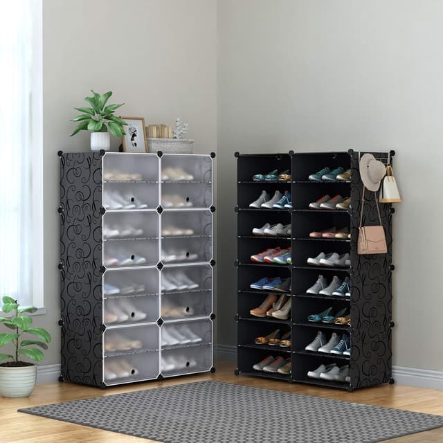 Thumbnail 6 de HOMIDEC 8-Tier Shoe Storage Cabinet for 32 Pairs