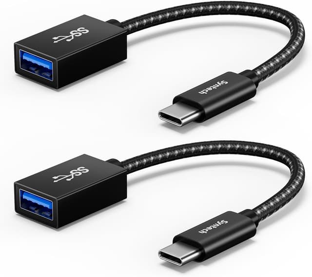 Detalle de Syntech lot de 2 adaptateurs USB-C vers USB 3.0 (10 Gbps) avec OTG, noir