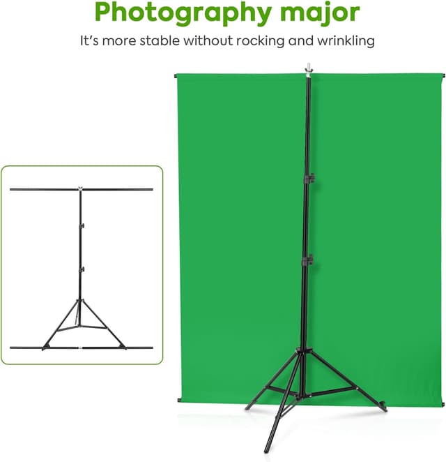 Detalle 2 de Green Screen Backdrop Kit 2x1.5m greenscreen 🎥